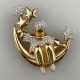 Figürliche Vintage-Brosche - USA, Metall vergoldet… - фото 1