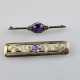 Zwei Vintage-Silberbroschen mit Amethystbesatz - S… - фото 1