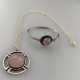 Silber-Anhänger an Kette und -Armreif mit Rosenqua… - фото 1