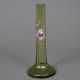 Kleine Jugendstil-Glasvase - um 1900, grünes Glas,… - photo 1 Kleine Jugendstil-Glasvase - um 1900, grünes Glas,… - photo 1