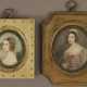 Zwei Miniaturportraits - Bildnisse nach Gemälden v… - photo 1 Zwei Miniaturportraits - Bildnisse nach Gemälden v… - photo 1