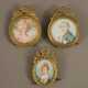 Drei Miniaturportraits - um 1900, 2x Marie-Antoine… - Foto 1