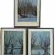 Abraham, E. (20.Jh.) - Drei Winterlandschaften mit… - фото 1