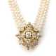 Historisches Diamant-Collier mit Perlen - photo 1