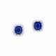SAPPHIRE AND DIAMOND EARRINGS - photo 1