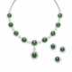 SUITE OF JADEITE AND DIAMOND JEWELLERY - фото 1