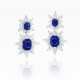 A SUPERB PAIR OF SAPPHIRE AND DIAMOND EARRINGS - photo 1