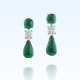 EMERALD AND DIAMOND EARRINGS - photo 1
