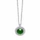JADEITE AND DIAMOND PENDENT NECKLACE - photo 1