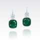 A RARE PAIR OF EMERALD AND DIAMOND EARRINGS - photo 1