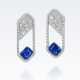 BUCHERER SAPPHIRE AND DIAMOND EARRINGS - photo 1