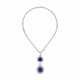 SAPPHIRE AND DIAMOND PENDENT NECKLACE - photo 1