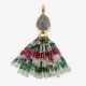 A pendant with moonstone with tassel, consisting of seventeen strands of rubies, sapphires, white sapphires, and emeralds - фото 1 A pendant with moonstone with tassel, consisting of seventeen strands of rubies, sapphires, white sapphires, and emeralds - фото 1
