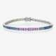 A Rivière bracelet with multi-coloured sapphires - фото 1