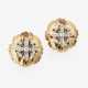 A pair of striking historical stud earrings set with brilliant-cut diamonds - photo 1