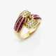 A ring with rubies and brilliant-cut diamonds - photo 1