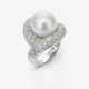 A ring with white South Sea cultured pearl and brilliant-cut diamonds - фото 1 A ring with white South Sea cultured pearl and brilliant-cut diamonds - фото 1
