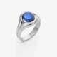 A blue sapphire ring - фото 1