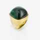 A band ring with a large tourmaline - фото 1