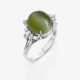 A ring with chrysoberyl and diamonds - photo 1