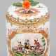 Meissen Walzenkrug mit Batailleszenen - photo 1