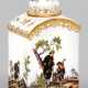 Meissen Teedose mit Bergmannsdekor - photo 1 Meissen Teedose mit Bergmannsdekor - photo 1