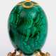 Malachit-Ei mit Silberpodest - photo 1 Malachit-Ei mit Silberpodest - photo 1