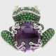 Dekorative Frosch-Brosche mit Amethyst - Foto 1