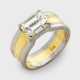 Diamant-Bandring à Deux Couleurs - Foto 1