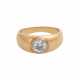 Bandring mit Altschliffdiamant von ca. 0,7 ct, - Foto 1