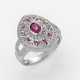 Rubin-Diamantring in Ajour - Foto 1