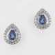 Klassische Saphir-Diamant-Ohrringe - фото 1