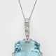 Großer Jugendstil Aquamarin-Diamant-Anhänger - photo 1