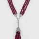 Mondänes Rubin-Diamant-Collier im Stil der 1920er Jahre - photo 1
