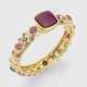 Moderner Rubin-Saphir-Armreif - photo 1