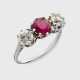 Jugendstil-Ring mit Rubin und Diamanten - photo 1