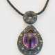 Extravaganter Amethyst-Anhänger mit Turmalinen - Foto 1
