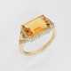 Eleganter Citrin-Diamantring - photo 1 Eleganter Citrin-Diamantring - photo 1