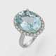 Entouragering mit Aquamarin und Brillanten - photo 1 Entouragering mit Aquamarin und Brillanten - photo 1