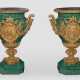 Paar repräsentative Malachitvasen im Napoleon III-Stil - photo 1