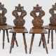 Satz von vier Barock-Brettstühlen - фото 1