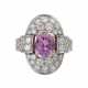 Ring mit pinkfarbenem Saphir und Brillanten - photo 1