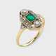 Jugendstil Smaragd-Diamantring - photo 1 Jugendstil Smaragd-Diamantring - photo 1