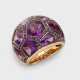 Dekorativer Cocktailring mit Amethysten - фото 1