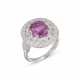 COLOURED SAPPHIRE AND DIAMOND RING - photo 1