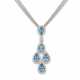 AQUAMARINE AND DIAMOND PENDENT NECKLACE - фото 1