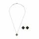 VAN CLEEF & ARPELS ONYX 'MAGIC ALHAMBRA' EARRINGS AND VAN CLEEF & ARPELS SILVER OBSIDIAN AND DIAMOND 'ALHAMBRA' NECKLACE - photo 1 VAN CLEEF & ARPELS ONYX 'MAGIC ALHAMBRA' EARRINGS AND VAN CLEEF & ARPELS SILVER OBSIDIAN AND DIAMOND 'ALHAMBRA' NECKLACE - photo 1