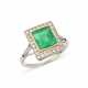 EMERALD AND DIAMOND RING - photo 1