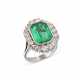 EMERALD AND DIAMOND RING - photo 1 EMERALD AND DIAMOND RING - photo 1
