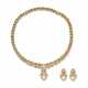 ASPREY GOLD AND DIAMOND NECKLACE AND EARRING SET - photo 1